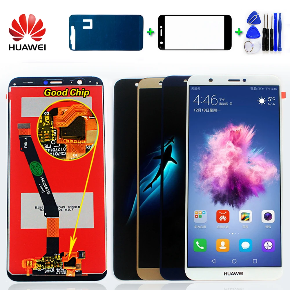 Huawei P Смарт 5 65 дюймов ЖК-дисплей сенсорный экран дигитайзер DT1 рамка в сборе 2160*1080