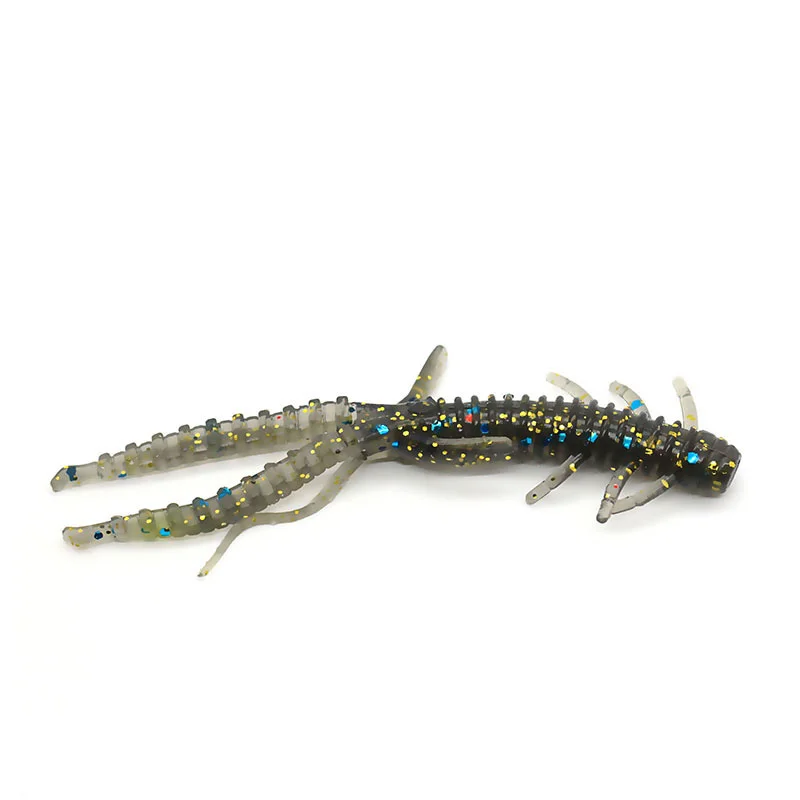 5pcs/lot 75mm 1.8g Jig Shrimp soft bait Silicone Salt smell Fishing lures Soft Wobblers Baits Artificial Bass carp Fishing Pesca