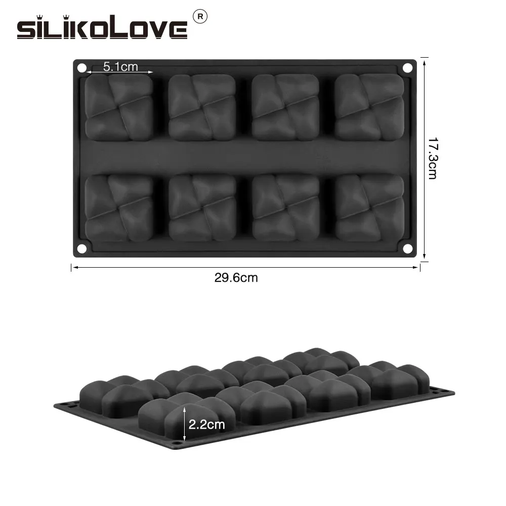 SILIKOLOVE 3D мусс силиконовая форма для десертов украшения торта инструменты для выпечки DIY формы для выпечки желе формы