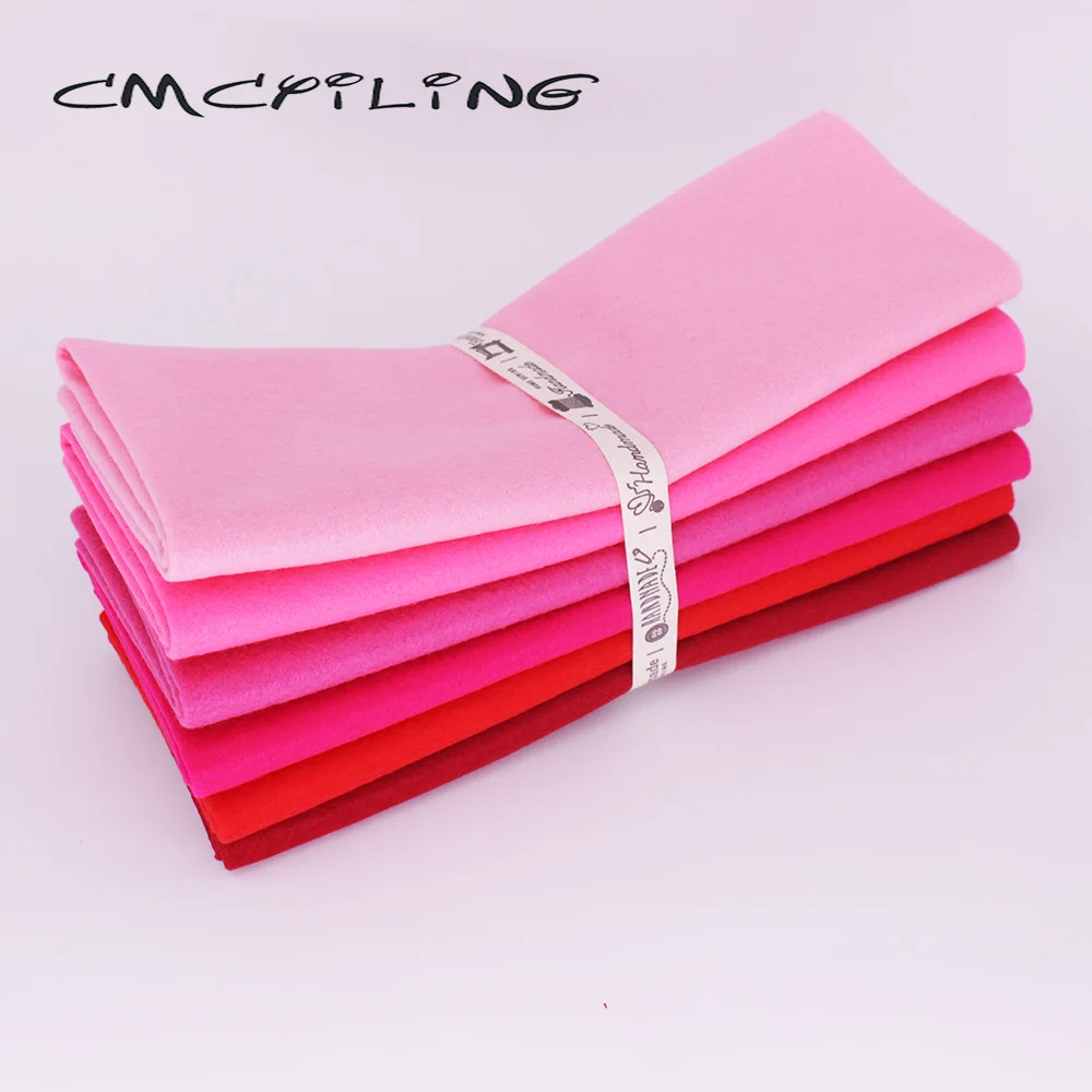High Density Red Fabric Felt For Needlework DIY Sewing Dolls&Crafts Clothing Material Polyester Cloth Soft Non-Woven