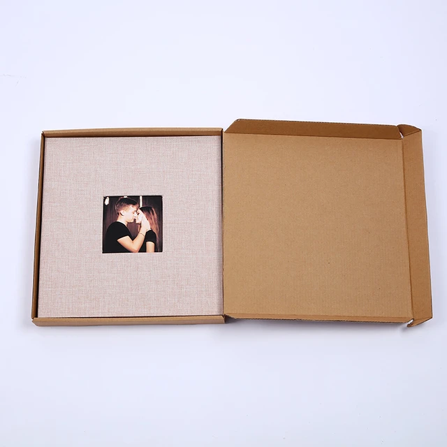 Photo Album 4x6 Photos, Adhesive Photo Album Linen