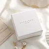 Cajas de cartón con diseño de logotipo personalizado para joyería, cajas de cartón personalizadas con diseño de logotipo para joyería, joyería de lujo para embalaje de anillos y collares ► Foto 2/6