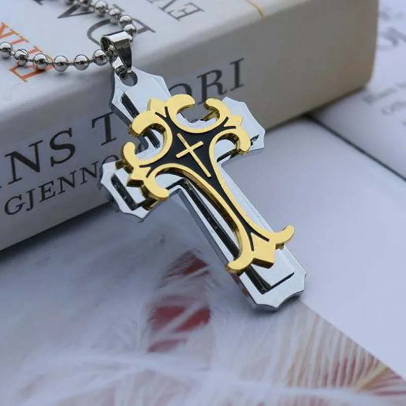 2021 Fashion New Black Rectangle Pendant Necklace Men Trendy Simple Stainless Steel Chain Men Necklace Jewelry Gift