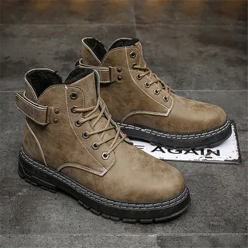 

Winter 2020 new high-top Cotton Martin boots men's Warm Retro Work Boots Leisure thickening trend boots