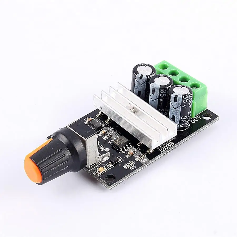 DC6-28V 3A Переменная скорость двигателя PWM настраиваемый регулятор переключатель контроллера+ ручка 80 Вт для нагрузки двигателя постоянного тока