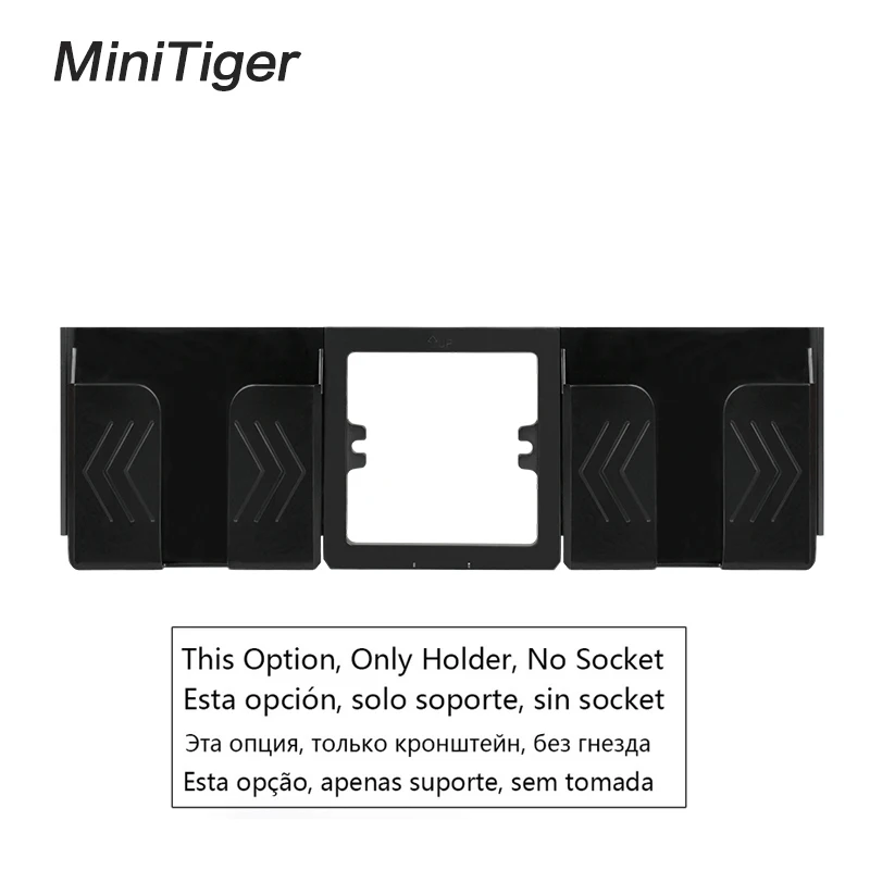 Minitiger черный 4-Порты и разъёмы USB Порты и разъёмы 4A стены Зарядное устройство адаптер розетка стандарта евроcоюза Мощность выход Панель электрическое настенное зарядное устройство адаптер для зарядки - Тип: Holder-2