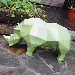 DIY качество бумага Модель Руководство трехмерная бумага 3D модель паззлы ДЕТЕЙ Полезные игрушечные лошадки бумага носорог