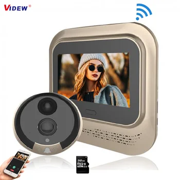 VIDEW 4.3 Inch 1080P Door Peephole Viewer Wifi Video Doorbell Camera Night Vision PIR Motion Detection Smart Home APP Control 1
