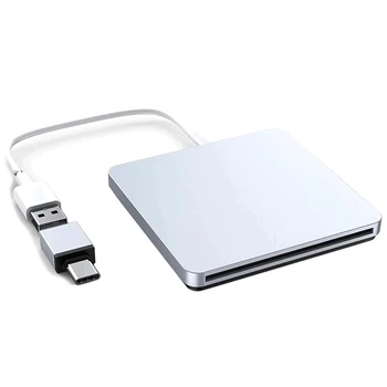 

HOT-External DVD CD Drive, USB C USB 3.0 External Superdrive Burner Optical Drive CD RW DVD RW Disc Duplicator
