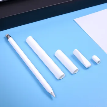 

Silicone Replacement Cap Cover Case Tip Nib Protector + 2PCS Pen Sleeve Holder Grip for iPad Pro Apple Pencil Ipencil