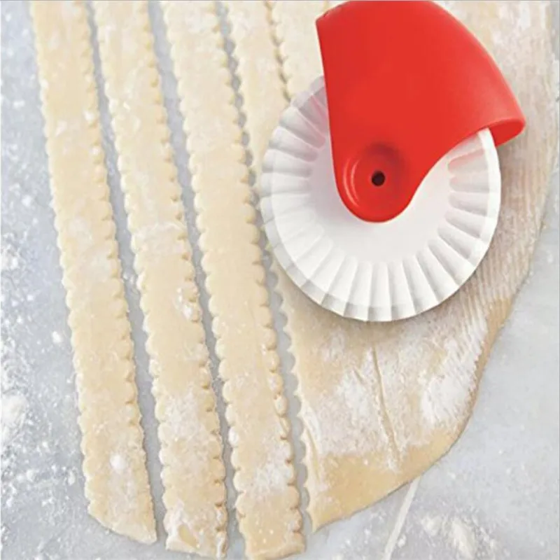 Pizza Pastry Lattice Roller Cutter Pastry Pie Decor Cutter Plastic Wheel For Pizza Pie Crust Baking Kitchen Tools baking tool baking accessories