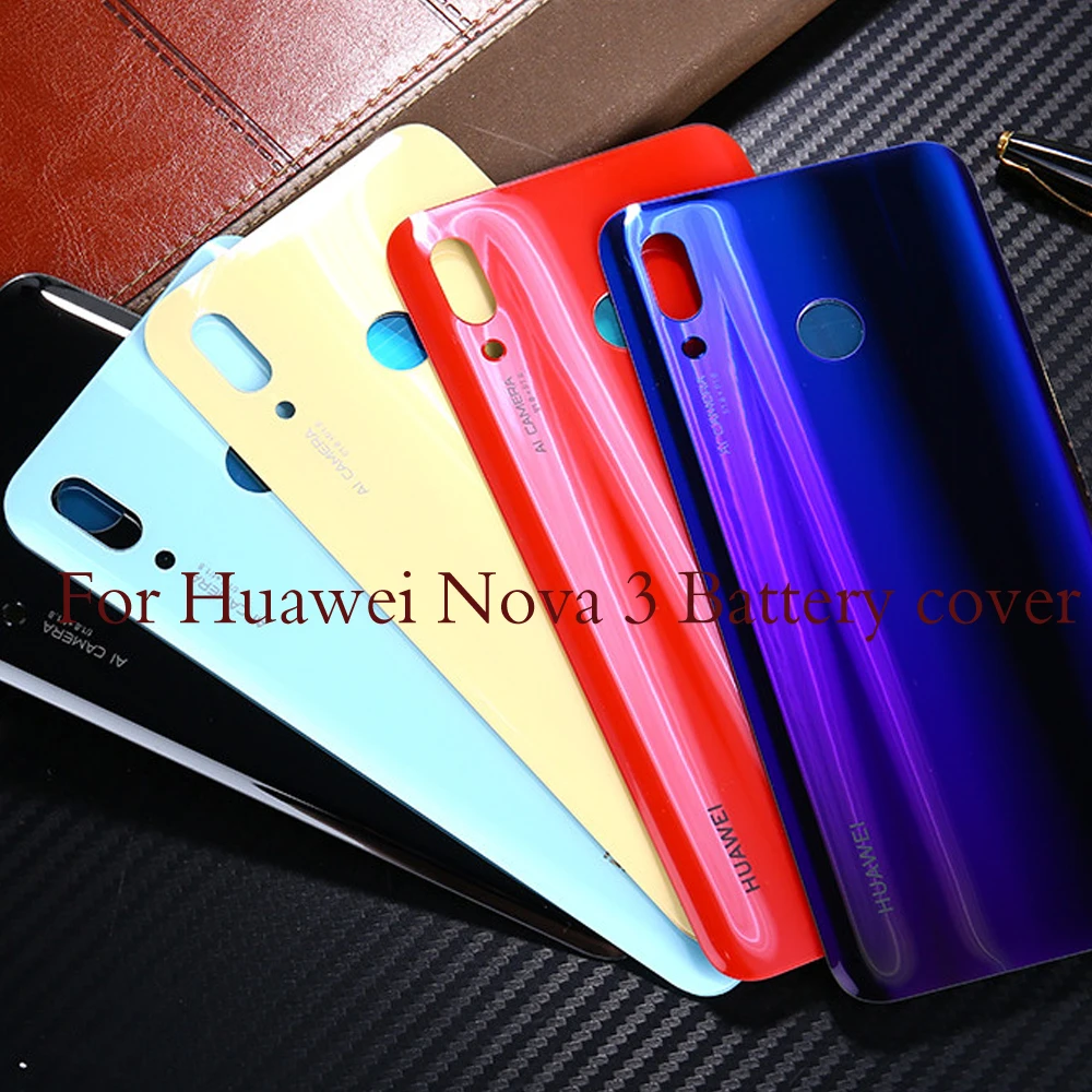 Nova3-Housing-For-Huawei-Nova-3-Glass-Battery-cover-Door-Smart-Phone-Back-Cover-Replacement-Repair