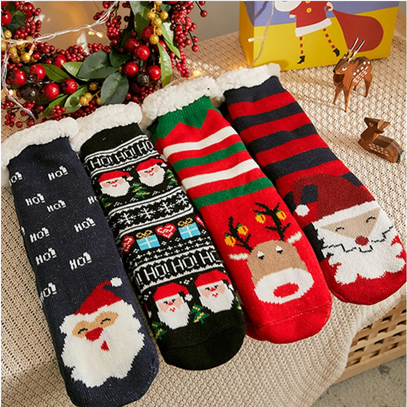 Calcetines de Navidad para hombre y mujer, medias antideslizantes ...