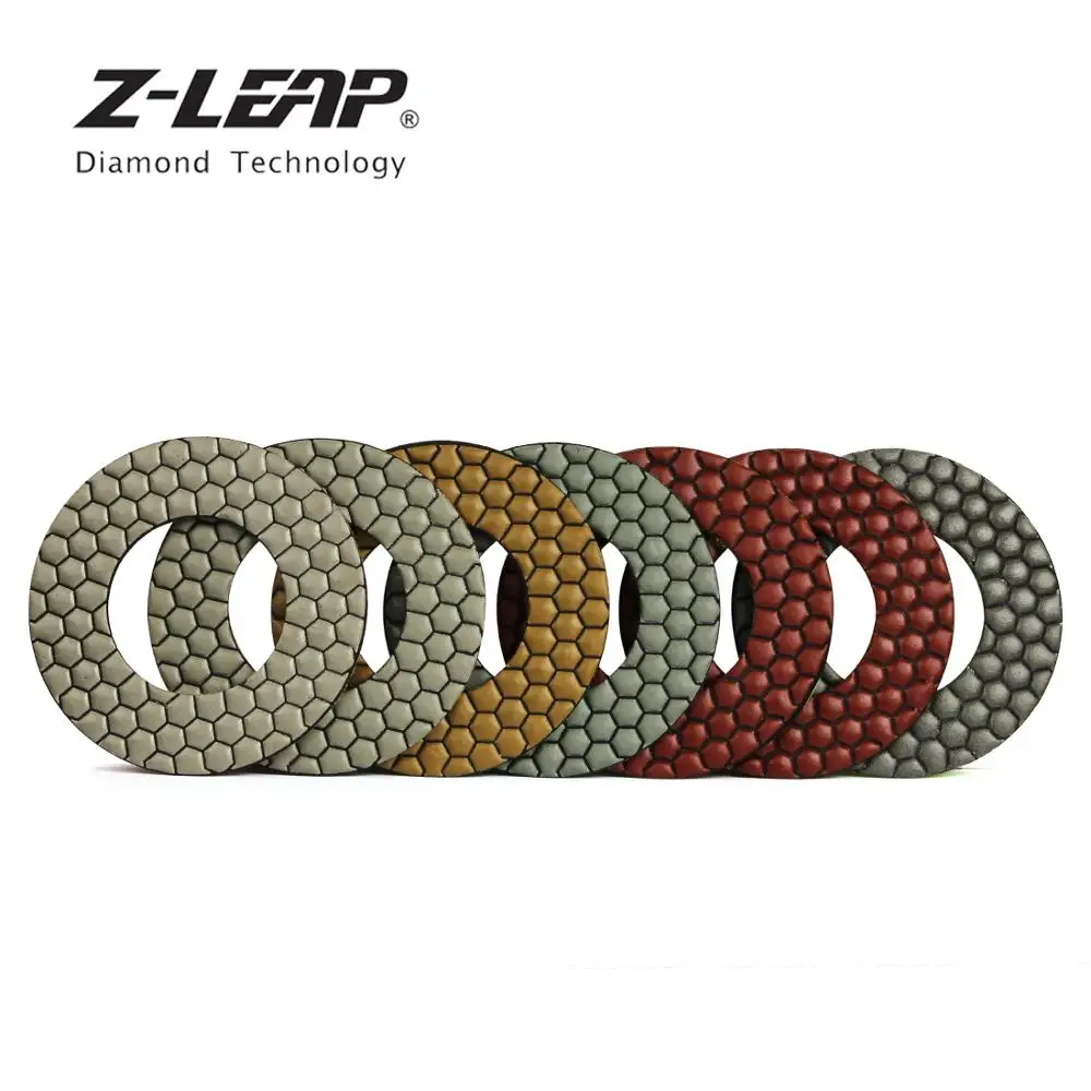 Z-LEAP " 2 шт./компл. Алмазный Полировочный диск колодки Гранит Мрамор Бетон шлифовальный диск 2 мм Толщина шлифовальный диск сухой Применение инструмент для полирования