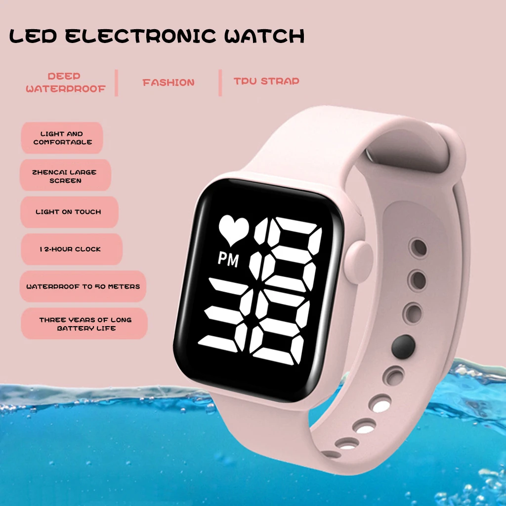 nerveus worden romantisch snorkel Manner Handgelenk Digitale Uhren Elektronische LED Sport Wasser Proof Uhren  Mode Luxus Einfache Silikon Dame Kinder Uhr|Children's Watches| - AliExpress