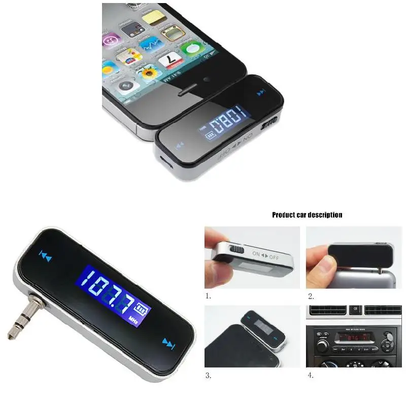 Мини Автомобильный fm-аудио передатчик Радио MP3 музыкальный плеер для iPhone samsung huawei LFX-ING