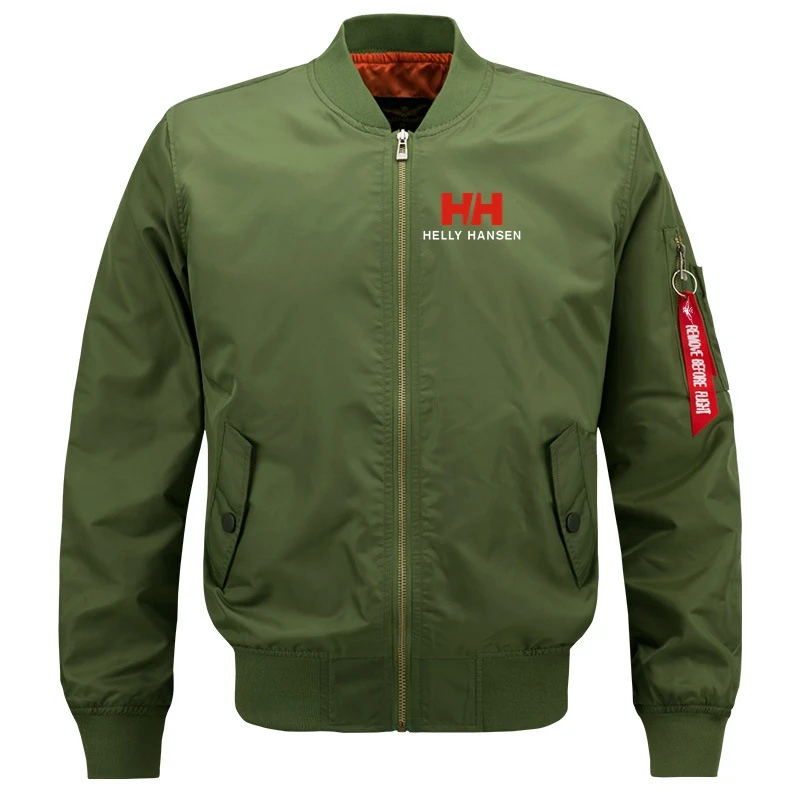 

2020 High quality printing Thick winter Army Green Military motorcycle aviator pilot Air men bomber jacket
