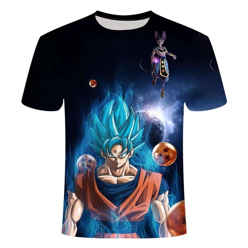 

2020 New Men's 3D T-shirt Dragon Ball Z Super Instinct Goku Super Comfortable Men's Summer Cartoon T-shirt S-6XL