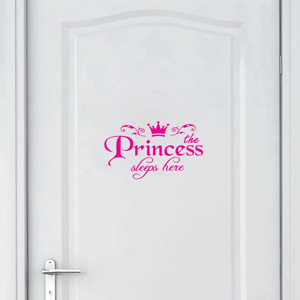 Наклейка на дверь, новая принцесса, домашний декор, наклейка на стену, Виниловая наклейка на дверь в спальню, художественная фреска, украшение для дома, наклейки на дверь#5