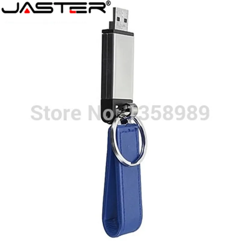 Новый кожаный и металлический USB флеш накопитель JASRER 2015 флешка 8 ГБ 16 32