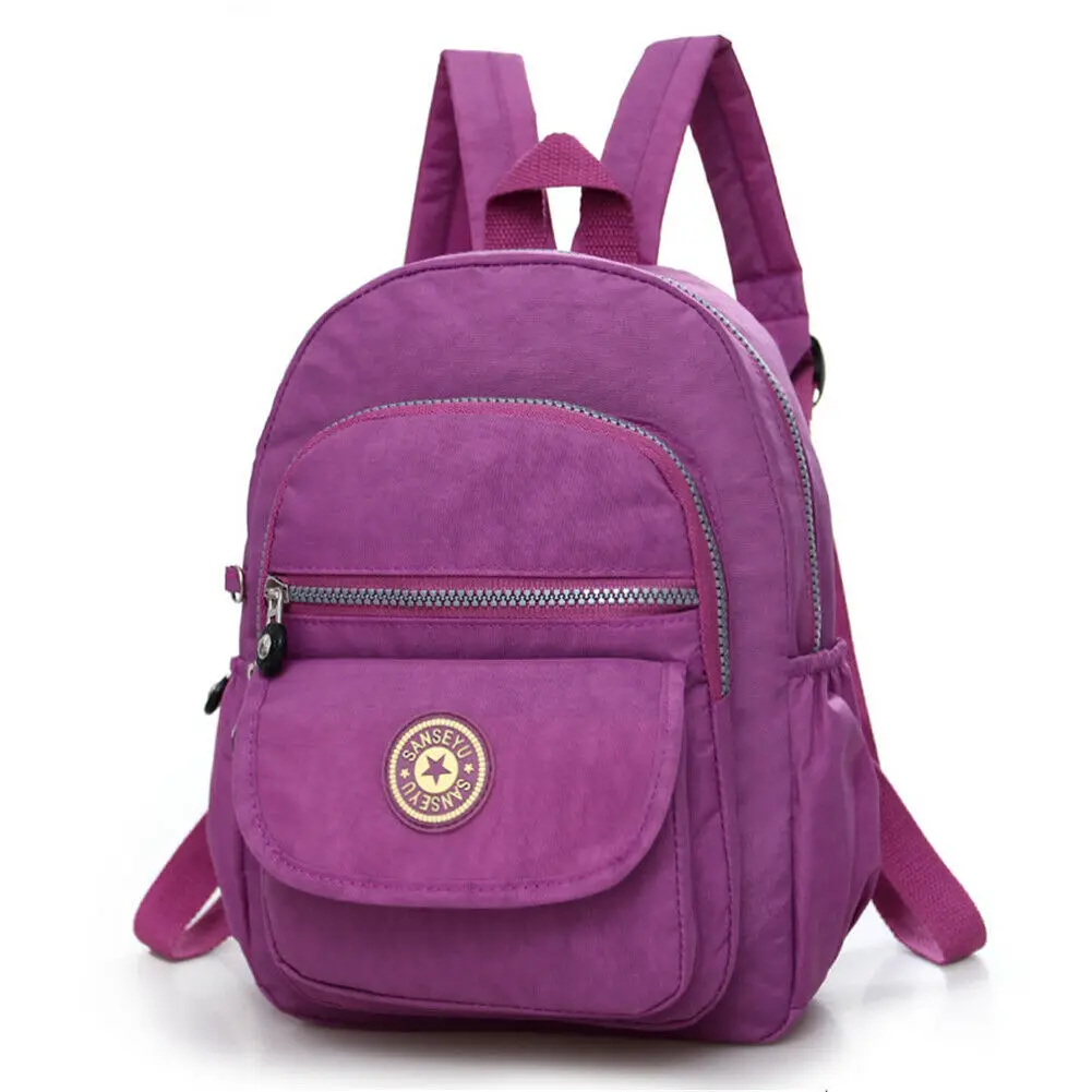 Light Purple Повседневное женский рюкзак с защитой от краж с простой твердой колледж Стиль школьная сумка Мода Дорожная сумка для путешествий - Цвет: Light Purple