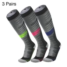3 пары, эластичные, для бега, для занятий спортом на открытом воздухе, для облегчения боли, высокие чулки, компрессионные носки, против усталости, Нескользящие, полиэстер