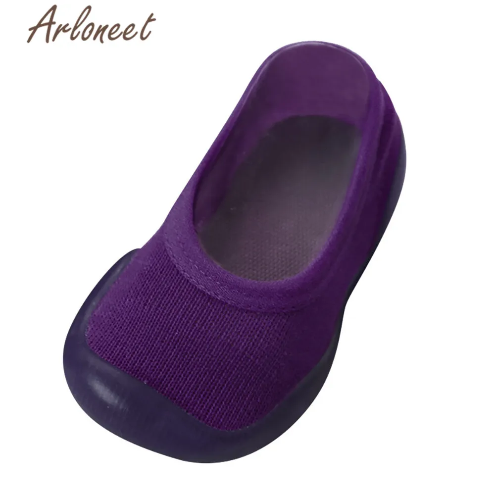 ARLONEET обувь для новорожденных девочек, малышей, начинающих ходить, Резиновые Нескользящие сникерсы на мягкой подошве, хлопковые носки-тапочки для маленьких мальчиков - Цвет: PP
