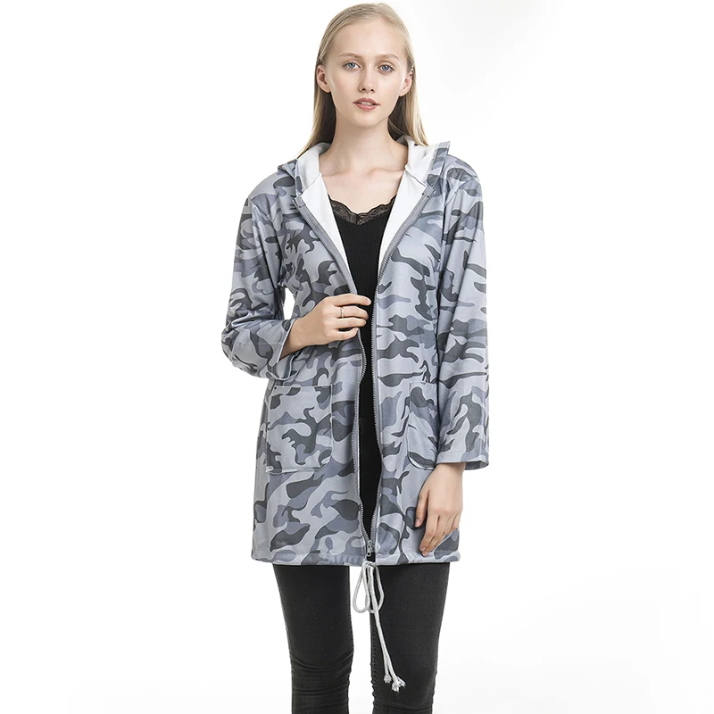 incredible Women Camouflage Coat 2020 Autumn Casual Winter Hooded Jacket Female Sweater Ladies Cardigans Femin