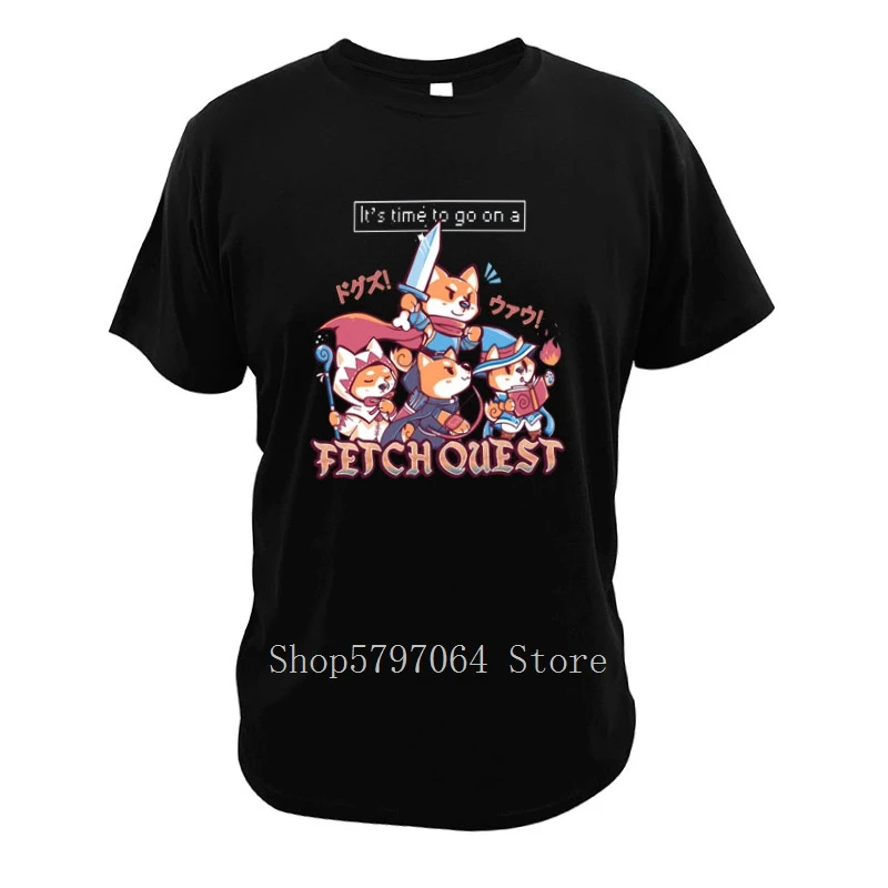 Футболка для ролевых игр shaba Inu Dogs Is Time To Go A Fetch Quest Размер 3XL цифровая футболка с
