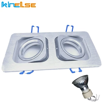 

GU10 MR16 Square Embedded Led Ceiling Trim Rings Halogen Bulb Light Fittings Holder Led Spotlight Gu10 Frame Led Down Light
