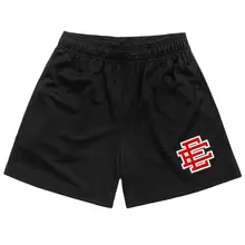 Summer new Ericemanuel EE fitness shorts trend male plus five-point pants American shorts casual perspiration hole