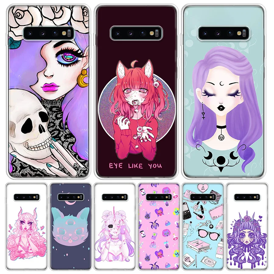 Чехол для телефона Girly Pastel Witch Goth Samsung Galaxy S10 S20 Ultra Note 10 9 8 S9 S8 J4 J6 J8 + Lite Plus Pro S7|Бамперы|