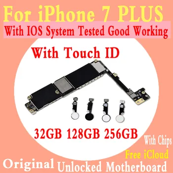 

Factory unlocked for iphone 7 Plus Motherboard With / Without Touch ID, for iphone 7Plus Mainboard,100% Original mainboard