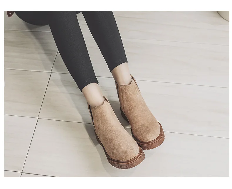 Autumn and Winter New British Retro Motorcycle Boots Wild Ins Martin Boots Women Short Boots Large Size Women Boots