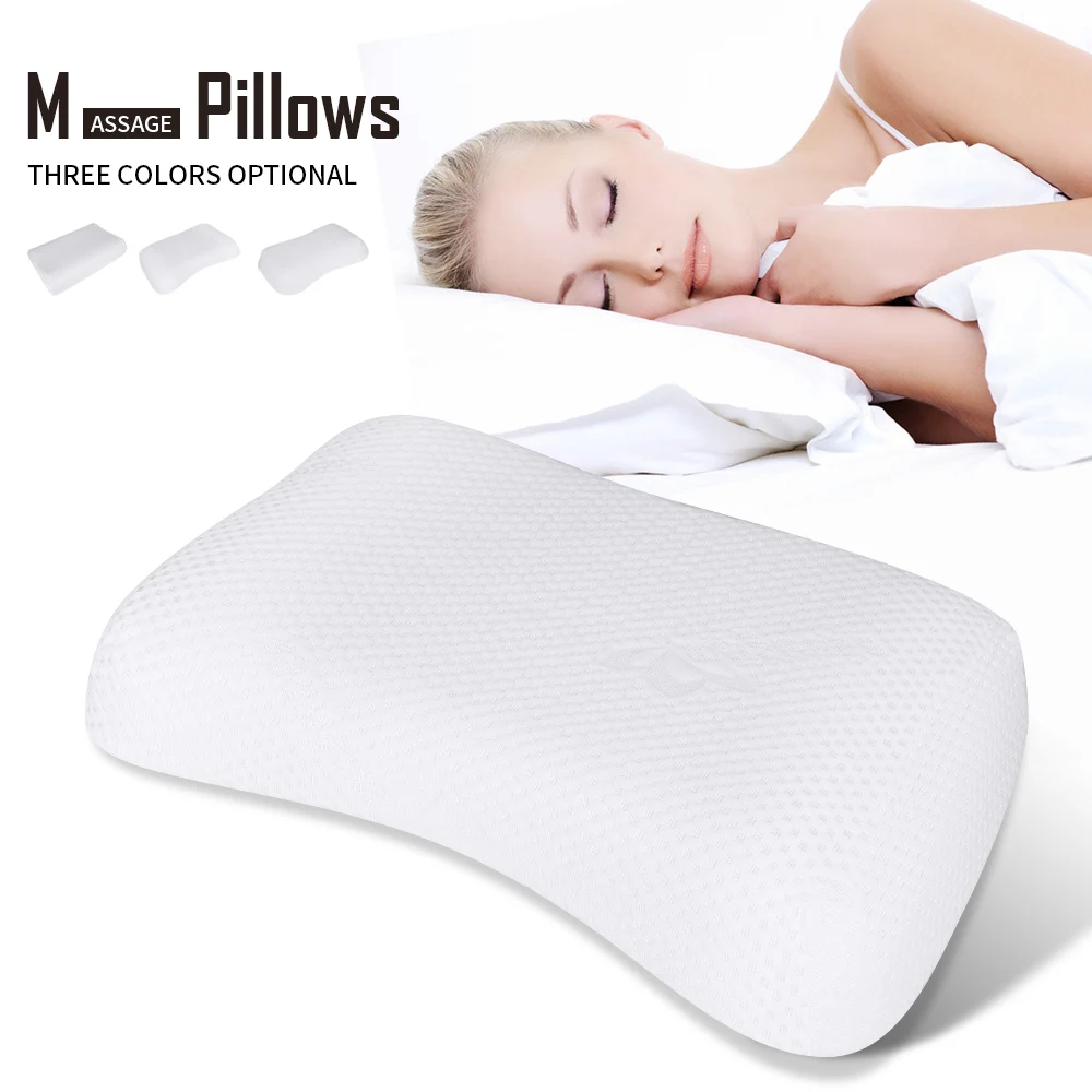 Urijk подушка из натурального латекса, массажные подушки для сна, для облегчения боли в шее, Шейная кровать, мягкая Ортопедическая подушка, медленная гладкая на ощупь