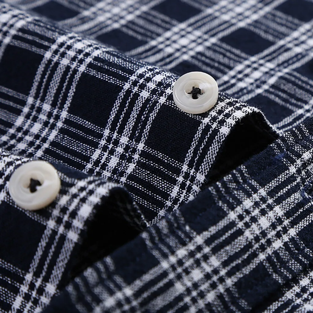 Camisa Masculina мужская рубашка с длинным рукавом и отложным воротником, Повседневная рубашка с рисунком в клетку, модная мужская Повседневная Базовая рубашка