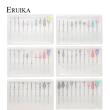 ERUIKA, 10 шт., набор сверл для ногтей, пилочки для ногтей, электрическая машинка для маникюра, вращающиеся сверла, полировальные инструменты, фрезы, аксессуары для маникюра