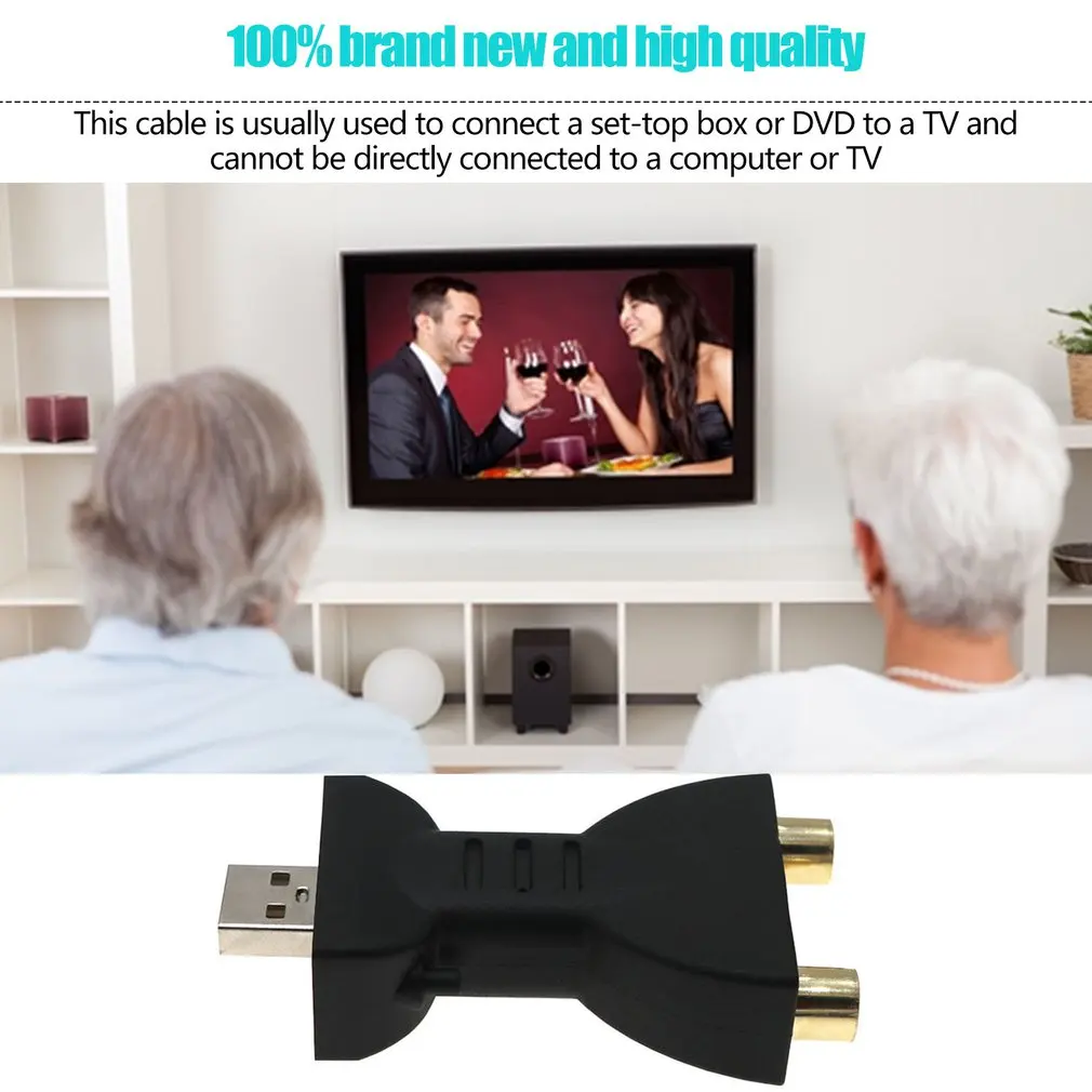 USB позолоченный штекер 3RCA Женский аудио адаптер видео AV tv Box DVD передача сигнала аудио конвертер