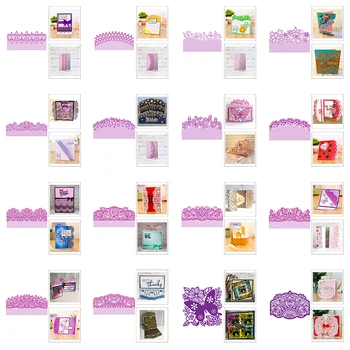 

2020 New Hot Border Edge Lace Banner Metal Cutting Words Dies Scrapbooking For Background and Crafts Card Making Foil no stamps