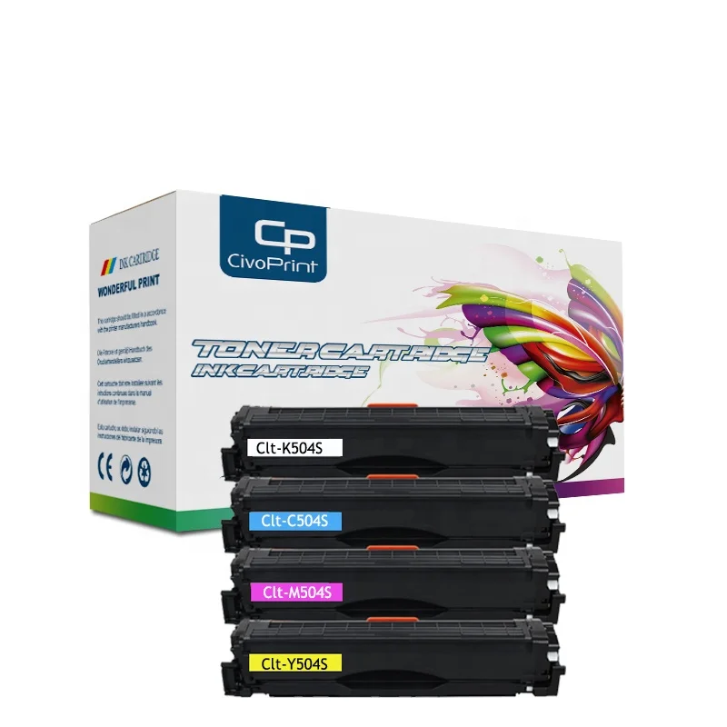 Тонер картриджи Civoprint Clt K504S 504S совместимы с принтером SAMSUNG C1860Fw 504S|Картриджи