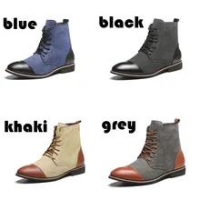 Мужская обувь модные повседневные мужские ботинки с круглым носком замшевые ботинки на шнуровке мужские кожаные туфли с острым носком обувь на шнуровке в стиле ретро