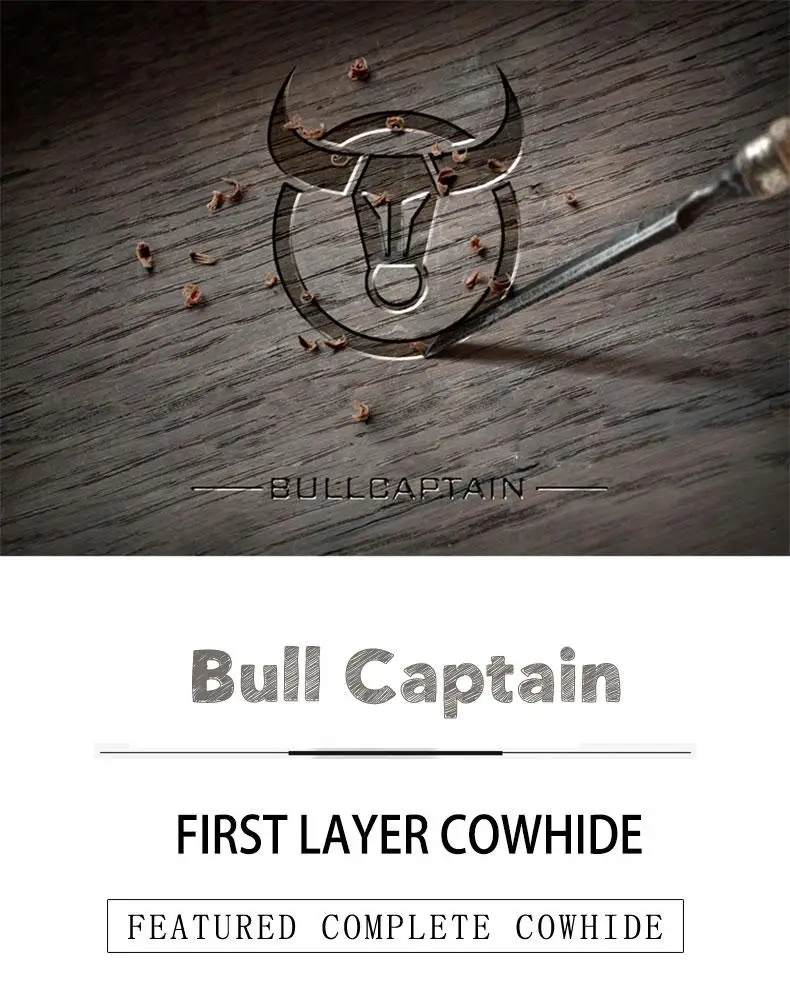 Bullcaptain2019 кожаный мужской кошелек с карманом для монет Ретро Модный мужской кошелек особенности коричневый короткий кошелек держатель для карт клатч