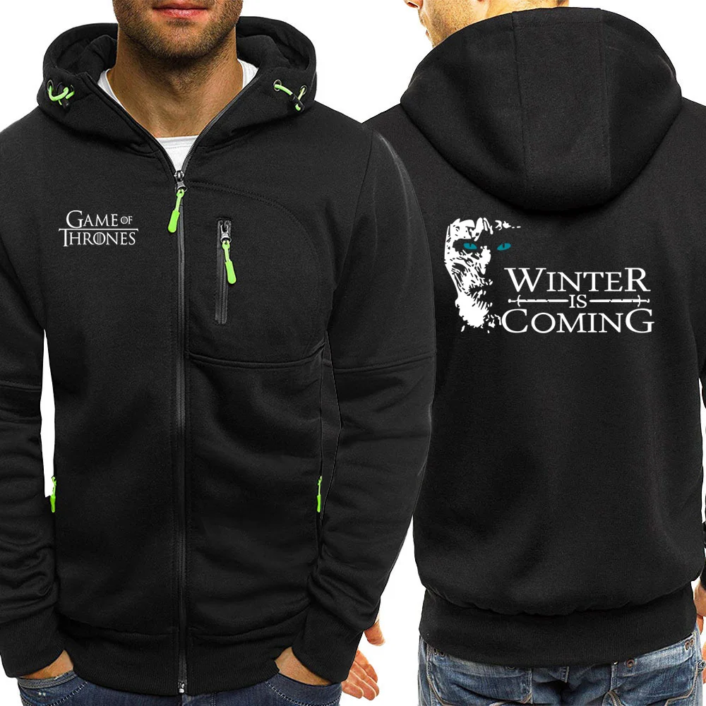 Game Of Thrones Winter Coming Autumn 2019 Hot Sale Men Hoodies Streetwear Long Sleeve Jacket Zipper 2