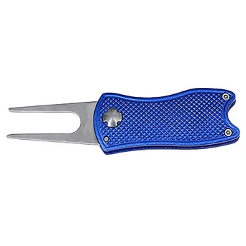 

Foldable Golf Divot Tool Pitch Groove Cleaner Golf Training Aids Golf Accessories Blue