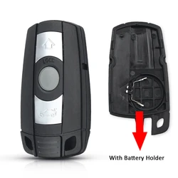 Premium Remote Key Shell Replacement for 3 - Button Vehicle Key Fob (With Battery Holder)