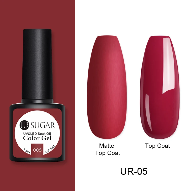 005 Ur Sugar 60 цветов матовый Гель-лак для ногтей Полупостоянный замачивающийся УФ-Гель-лак матовый эффект гель для ногтей нужен Матовый верхний слой - Цвет: 005