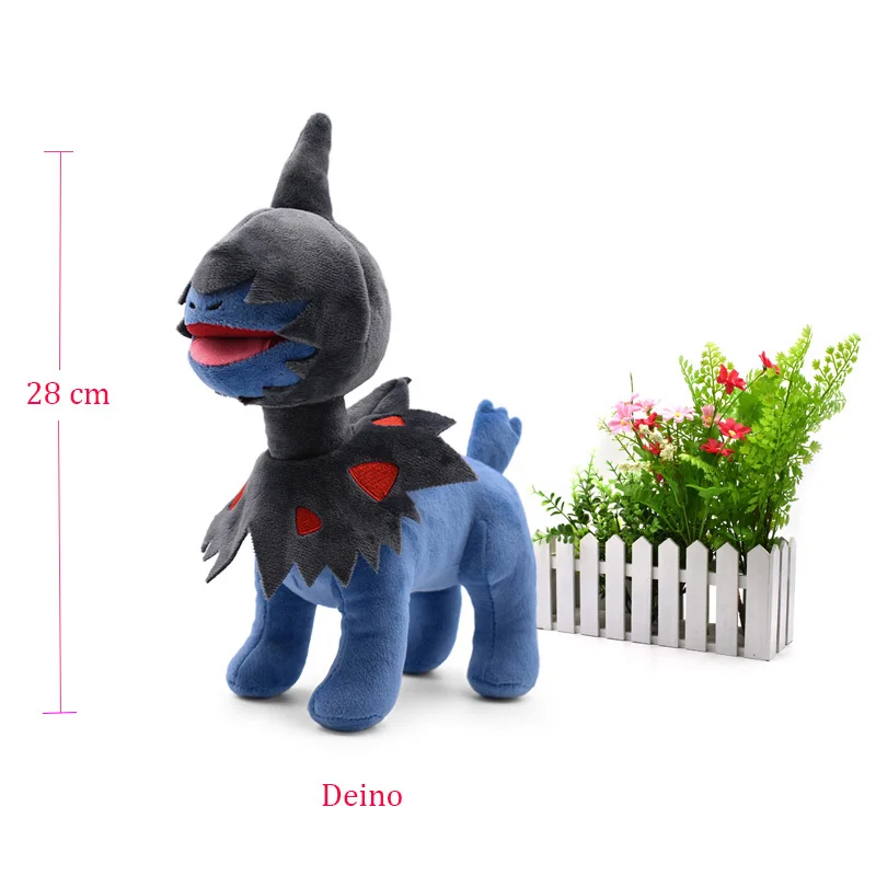 Deino 25-40cmplush Aerodactyl Aurorus Bagon Buizel Cranidos Deino Dewott Gible grovstyle Heracross Lucario Quagsire Рождественский подарок для детей - Цвет: Deino