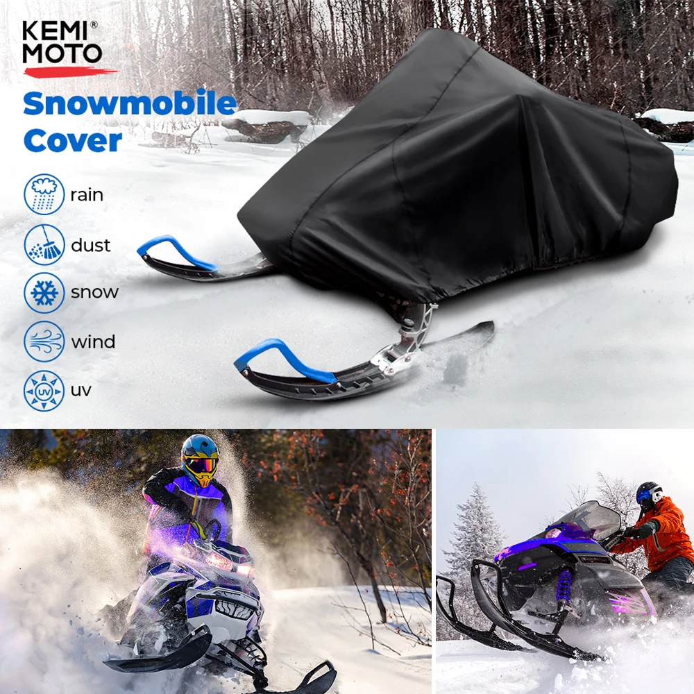 145x51x48” 210d Heavy Tpu Snowmobile Cover Waterproof Snowproof Dust