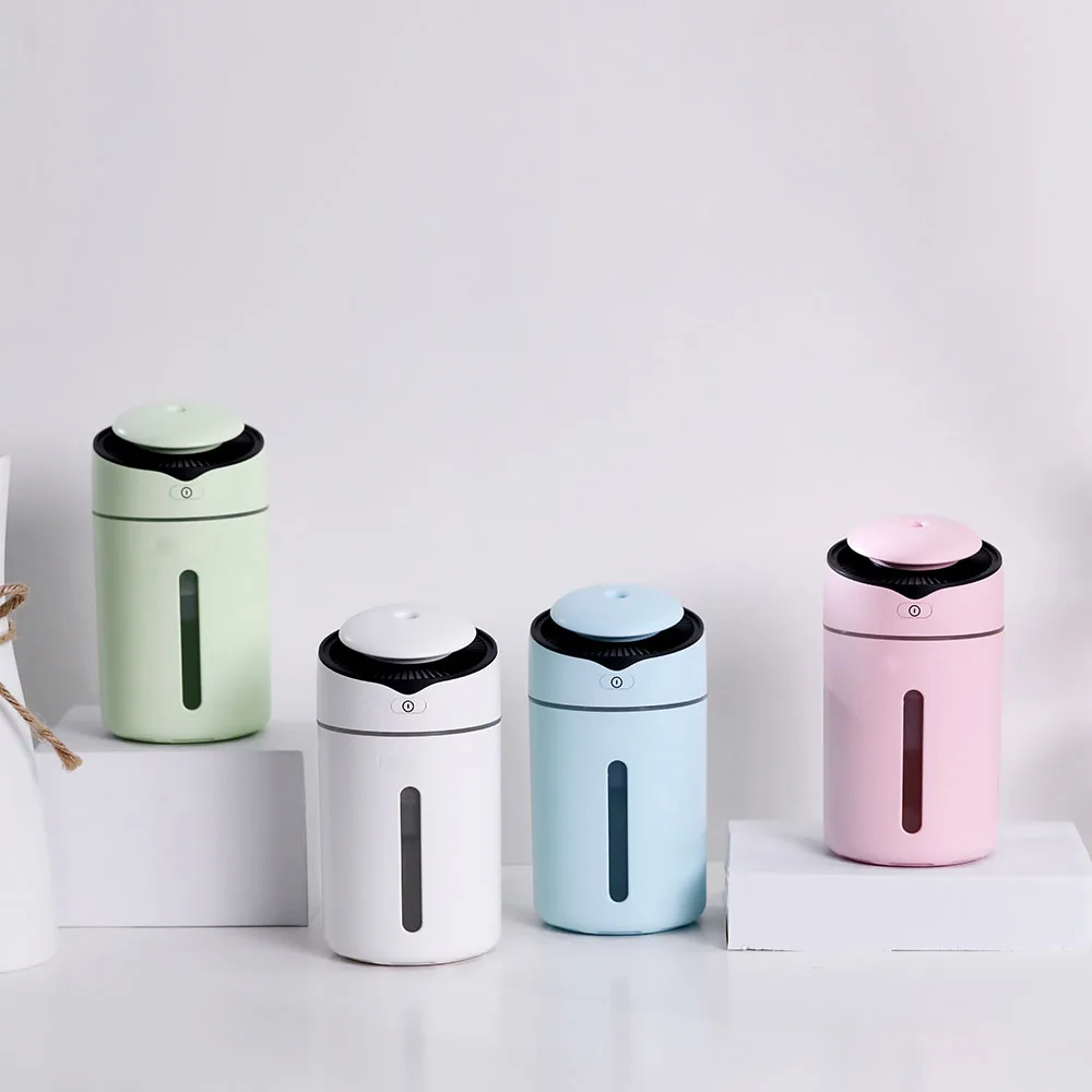 Мини-увлажнитель воздуха, безопасный туман, 2 передачи, USB увлажнитель, 300 мл, бесшумный Настольный диффузор для дома, офиса, автомобиля, подарок