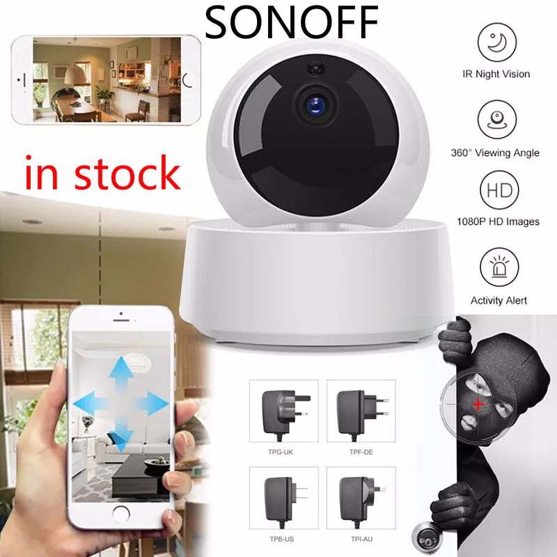 Беспроводная умная ИК-камера SONOFF GK-200MP2-B Motion Detective 1080P с функцией ночного видения и